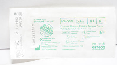 Ethicon GST60G Endopath Echelon Reload 60 mm Staple Line 4.1 mm 6 Rows (x)